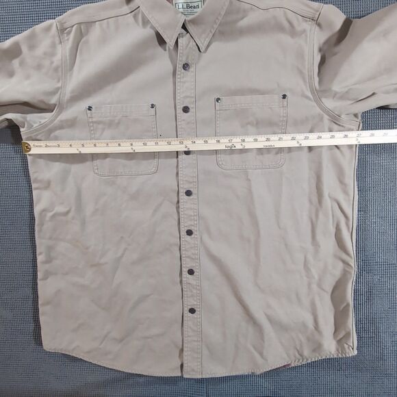 L.L.Bean Men's XL Chore Coat Barn Canvas Jacket in beige with a quilted lining - Picture 2 of 8